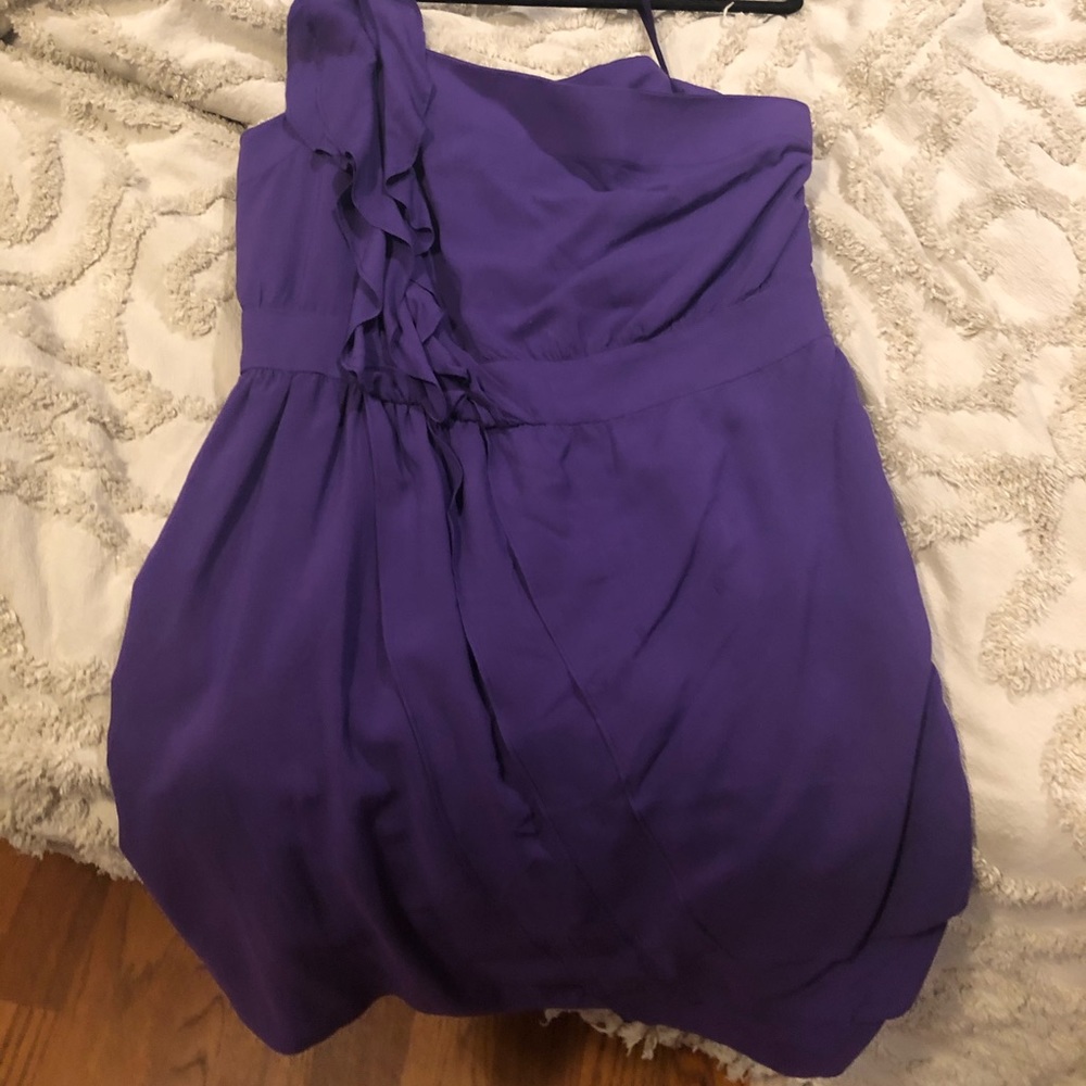 Purple one shoulder bcbg generation dress